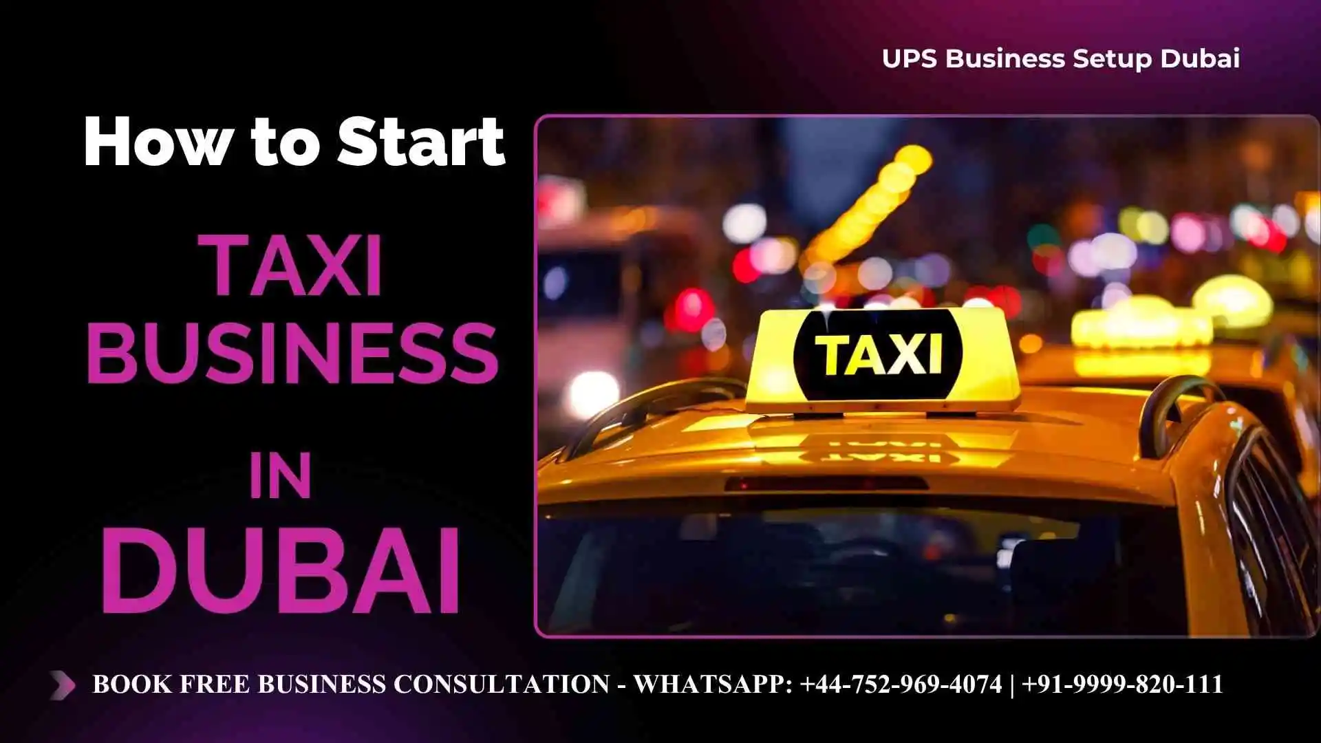 How to Start a Taxi Business in Dubai