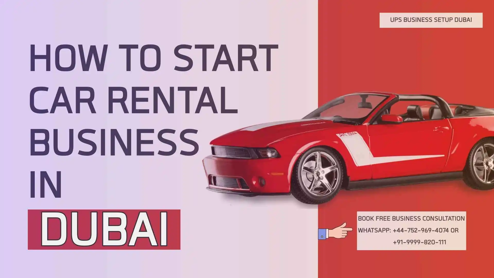 How to Start Car Rental Business in Dubai